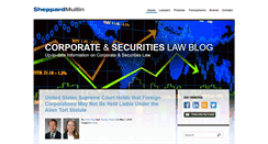 Desktop Screenshot of corporatesecuritieslawblog.com