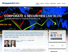 Tablet Screenshot of corporatesecuritieslawblog.com